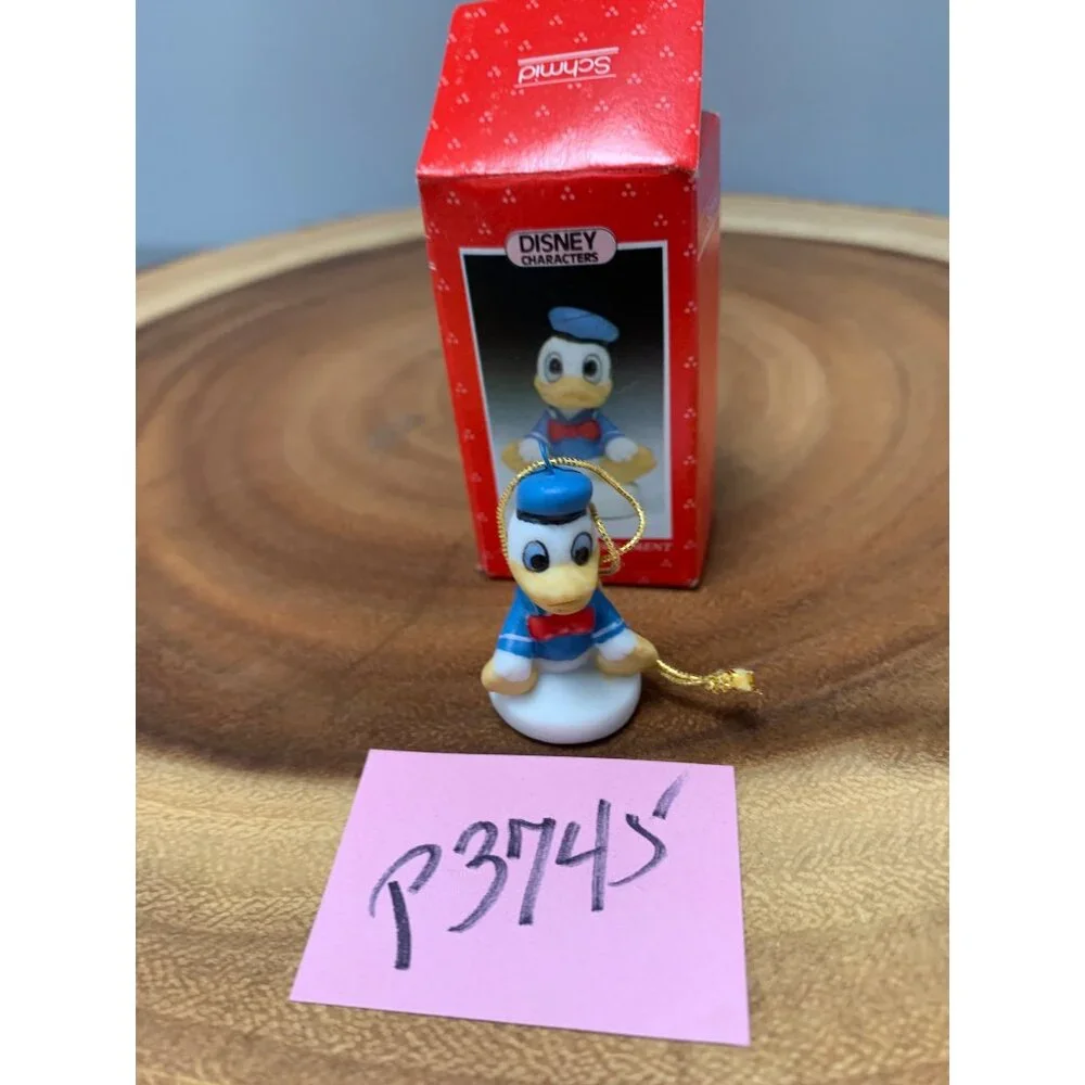Donald Duck Disney Collectible Ornament By Schmid with Box 1980s - Picture 8 of 8